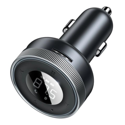Baseus Enjoy transmiter FM ładowarka samochodowa LED 2x USB / 3,5mm jack bezprzewodowy odtwarzacz MP3 Bluetooth 5.0 3.4A czarny Baseus Enjoy transmiter FM ładowarka samochodowa LED 2x USB / 3,5mm jack bezprzewodowy odtwarzacz MP3 Bluetooth 5.0 3.4A czarny