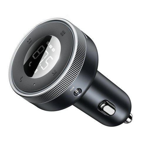 Baseus Enjoy transmiter FM ładowarka samochodowa LED 2x USB / 3,5mm jack bezprzewodowy odtwarzacz MP3 Bluetooth 5.0 3.4A czarny Baseus Enjoy transmiter FM ładowarka samochodowa LED 2x USB / 3,5mm jack bezprzewodowy odtwarzacz MP3 Bluetooth 5.0 3.4A czarny