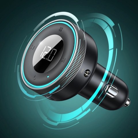 Baseus Enjoy transmiter FM ładowarka samochodowa LED 2x USB / 3,5mm jack bezprzewodowy odtwarzacz MP3 Bluetooth 5.0 3.4A czarny Baseus Enjoy transmiter FM ładowarka samochodowa LED 2x USB / 3,5mm jack bezprzewodowy odtwarzacz MP3 Bluetooth 5.0 3.4A czarny