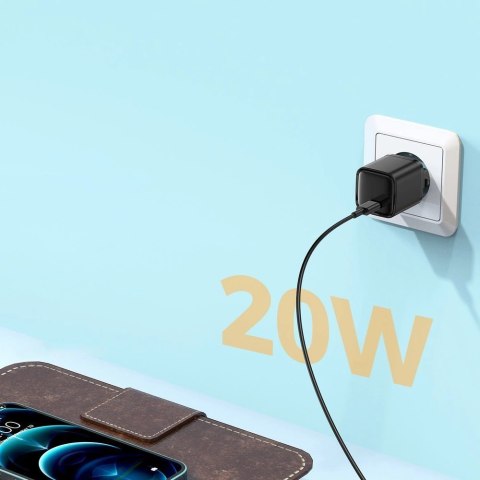 Joyroom szybka ładowarka sieciowa USB Typ C 20W Power Delivery Quick Charge 3.0 AFC czarna (L-P202) Joyroom szybka ładowarka sieciowa USB Typ C 20W Power Delivery Quick Charge 3.0 AFC czarna (L-P202)