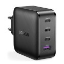 Ugreen szybka ładowarka GaN PPS 65W USB / 3x USB Typ C QC 3.0 Power Delivery SCP FCP AFC (azotek galu) czarny (CD224 70774) Ugreen szybka ładowarka GaN PPS 65W USB / 3x USB Typ C QC 3.0 Power Delivery SCP FCP AFC (azotek galu) czarny (CD224 70774)