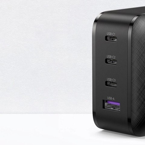 Ugreen szybka ładowarka GaN PPS 65W USB / 3x USB Typ C QC 3.0 Power Delivery SCP FCP AFC (azotek galu) czarny (CD224 70774) Ugreen szybka ładowarka GaN PPS 65W USB / 3x USB Typ C QC 3.0 Power Delivery SCP FCP AFC (azotek galu) czarny (CD224 70774)