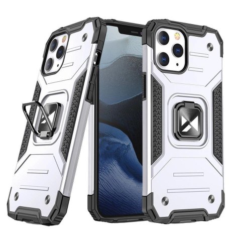 Wozinsky Ring Armor pancerne hybrydowe etui pokrowiec + magnetyczny uchwyt iPhone 13 Pro Max srebrny Wozinsky Ring Armor pancerne hybrydowe etui pokrowiec + magnetyczny uchwyt iPhone 13 Pro Max srebrny
