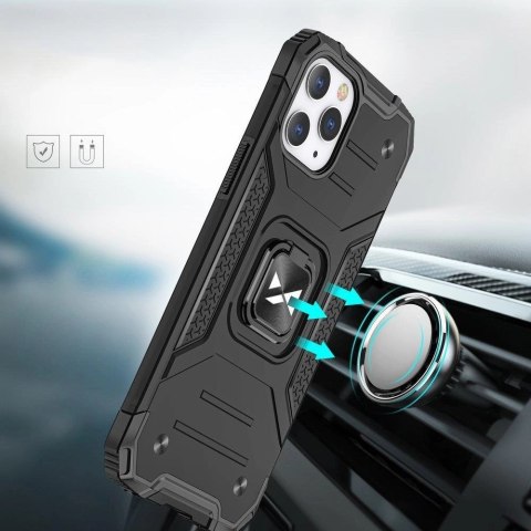 Wozinsky Ring Armor pancerne hybrydowe etui pokrowiec + magnetyczny uchwyt iPhone 13 Pro Max srebrny Wozinsky Ring Armor pancerne hybrydowe etui pokrowiec + magnetyczny uchwyt iPhone 13 Pro Max srebrny