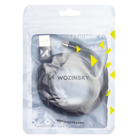 Wozinsky kabel USB - USB Typ C 2,4A 2m czarny(WUC-C2B) Wozinsky kabel USB - USB Typ C 2,4A 2m czarny(WUC-C2B)