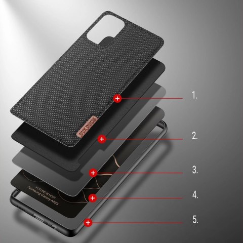 Dux Ducis Fino etui pokrowiec pokryty nylonowym materiałem Samsung Galaxy A03s czarny Dux Ducis Fino etui pokrowiec pokryty nylonowym materiałem Samsung Galaxy A03s czarny