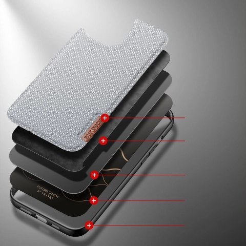 Dux Ducis Fino etui pokrowiec pokryty nylonowym materiałem iPhone 13 Pro szary Dux Ducis Fino etui pokrowiec pokryty nylonowym materiałem iPhone 13 Pro szary