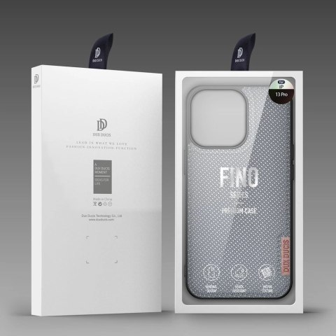 Dux Ducis Fino etui pokrowiec pokryty nylonowym materiałem iPhone 13 Pro szary Dux Ducis Fino etui pokrowiec pokryty nylonowym materiałem iPhone 13 Pro szary