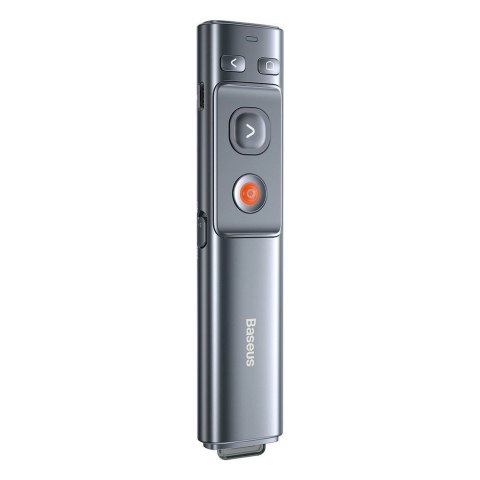 Wskaźnik laserowy Baseus Orange Dot bezprzewodowy do prezentacji - szary (z akumulatorem) Wskaźnik laserowy Baseus Orange Dot bezprzewodowy do prezentacji - szary (z akumulatorem)