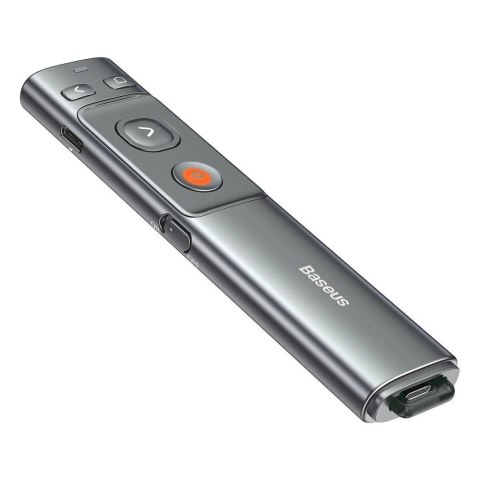 Wskaźnik laserowy Baseus Orange Dot bezprzewodowy do prezentacji - szary (z akumulatorem) Wskaźnik laserowy Baseus Orange Dot bezprzewodowy do prezentacji - szary (z akumulatorem)