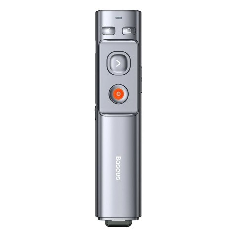 Wskaźnik laserowy Baseus Orange Dot bezprzewodowy do prezentacji - szary (z akumulatorem) Wskaźnik laserowy Baseus Orange Dot bezprzewodowy do prezentacji - szary (z akumulatorem)