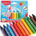 Kredki świecowe dla małych dzieci 1+ Maped 12 kolorów Kredki świecowe dla małych dzieci 1+ Maped 12 kolorów