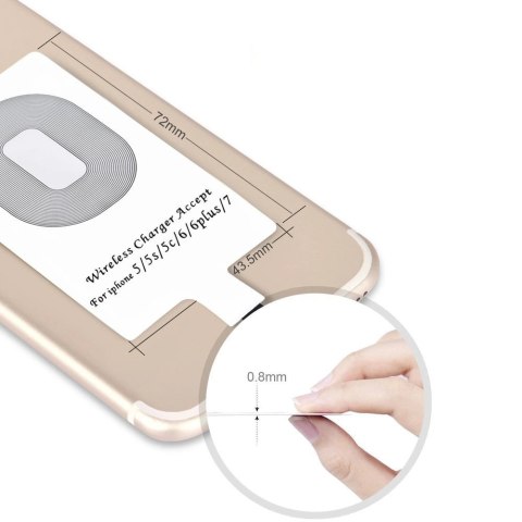 Choetech adapter do bezprzewodowego ładowania Qi Lightning wkładka indukcyjna biały (WP-IP) Choetech adapter do bezprzewodowego ładowania Qi Lightning wkładka indukcyjna biały (WP-IP)