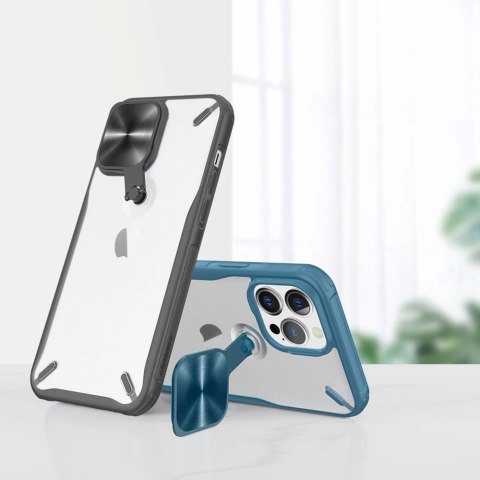 Nillkin Cyclops Case wytrzymałe etui z osłoną na aparat i składaną podstawką iPhone 13 Pro Max niebieski Nillkin Cyclops Case wytrzymałe etui z osłoną na aparat i składaną podstawką iPhone 13 Pro Max niebieski