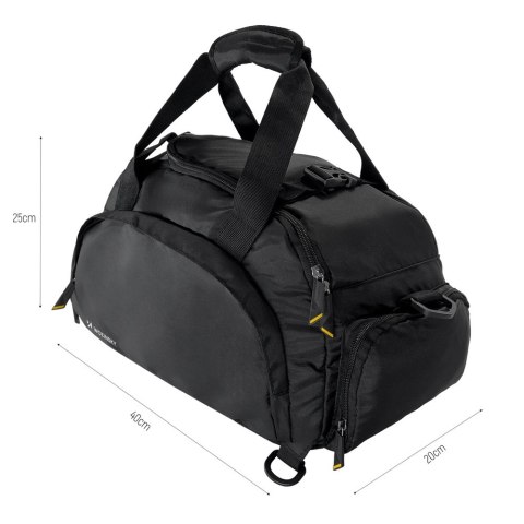 Wozinsky torba sportowa podróżna plecak bagaż podręczny torba 40x20x25 cm do samolotu czarny (WSB-B01) Wozinsky torba sportowa podróżna plecak bagaż podręczny torba 40x20x25 cm do samolotu czarny (WSB-B01)