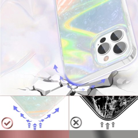 Kingxbar Shell Series luksusowe eleganckie etui na iPhone 13 Pro perłowy-niebieski Kingxbar Shell Series luksusowe eleganckie etui na iPhone 13 Pro perłowy-niebieski