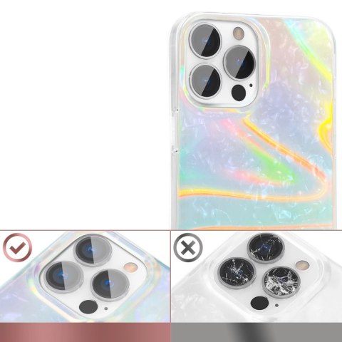 Kingxbar Shell Series luksusowe eleganckie etui na iPhone 13 Pro perłowy-niebieski Kingxbar Shell Series luksusowe eleganckie etui na iPhone 13 Pro perłowy-niebieski