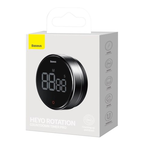 Baseus Heyo Pro obrotowy minutnik czasomierz elektroniczny timer szary (FMDS000013) Baseus Heyo Pro obrotowy minutnik czasomierz elektroniczny timer szary (FMDS000013)