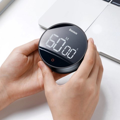 Baseus Heyo Pro obrotowy minutnik czasomierz elektroniczny timer szary (FMDS000013) Baseus Heyo Pro obrotowy minutnik czasomierz elektroniczny timer szary (FMDS000013)