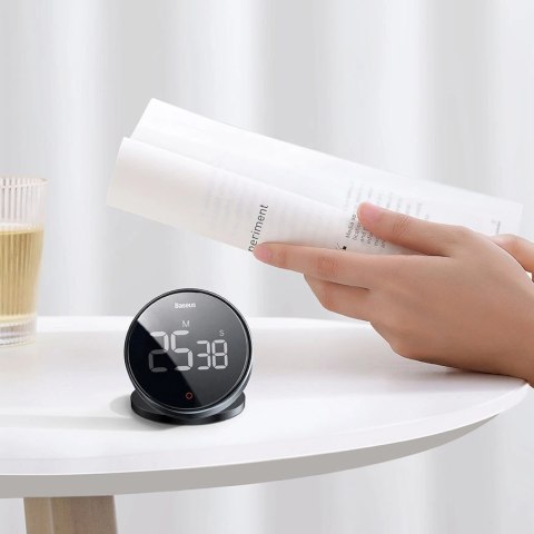 Baseus Heyo Pro obrotowy minutnik czasomierz elektroniczny timer szary (FMDS000013) Baseus Heyo Pro obrotowy minutnik czasomierz elektroniczny timer szary (FMDS000013)