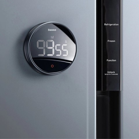 Baseus Heyo Pro obrotowy minutnik czasomierz elektroniczny timer szary (FMDS000013) Baseus Heyo Pro obrotowy minutnik czasomierz elektroniczny timer szary (FMDS000013)