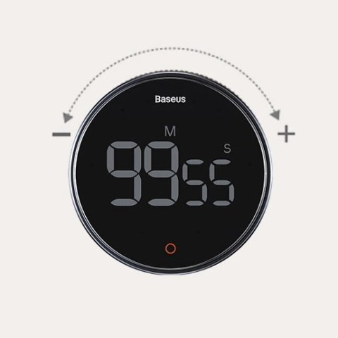Baseus Heyo Pro obrotowy minutnik czasomierz elektroniczny timer szary (FMDS000013) Baseus Heyo Pro obrotowy minutnik czasomierz elektroniczny timer szary (FMDS000013)