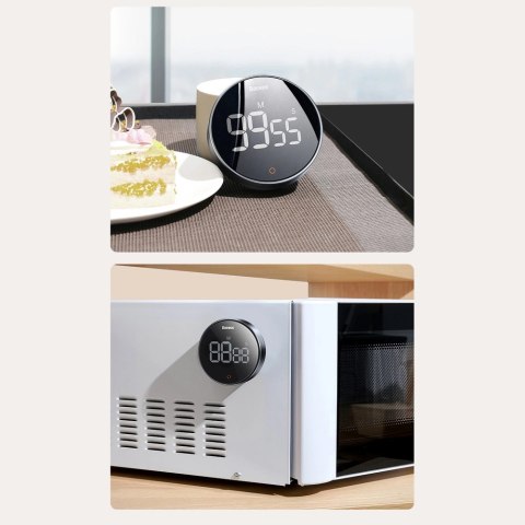 Baseus Heyo Pro obrotowy minutnik czasomierz elektroniczny timer szary (FMDS000013) Baseus Heyo Pro obrotowy minutnik czasomierz elektroniczny timer szary (FMDS000013)