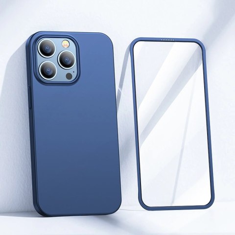 Joyroom 360 Full Case etui pokrowiec do iPhone 13 Pro Max obudowa na tył i przód + szkło hartowane niebieski (JR-BP928 blue) Joyroom 360 Full Case etui pokrowiec do iPhone 13 Pro Max obudowa na tył i przód + szkło hartowane niebieski (JR-BP928 blue)