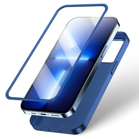 Joyroom 360 Full Case etui pokrowiec do iPhone 13 Pro Max obudowa na tył i przód + szkło hartowane niebieski (JR-BP928 blue) Joyroom 360 Full Case etui pokrowiec do iPhone 13 Pro Max obudowa na tył i przód + szkło hartowane niebieski (JR-BP928 blue)