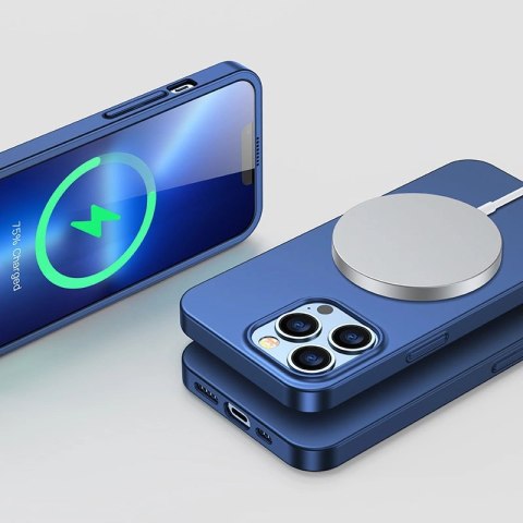 Joyroom 360 Full Case etui pokrowiec do iPhone 13 Pro Max obudowa na tył i przód + szkło hartowane niebieski (JR-BP928 blue) Joyroom 360 Full Case etui pokrowiec do iPhone 13 Pro Max obudowa na tył i przód + szkło hartowane niebieski (JR-BP928 blue)