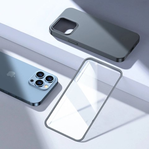 Joyroom 360 Full Case etui pokrowiec do iPhone 13 Pro Max obudowa na tył i przód + szkło hartowane szary (JR-BP928 tarnish) Joyroom 360 Full Case etui pokrowiec do iPhone 13 Pro Max obudowa na tył i przód + szkło hartowane szary (JR-BP928 tarnish)