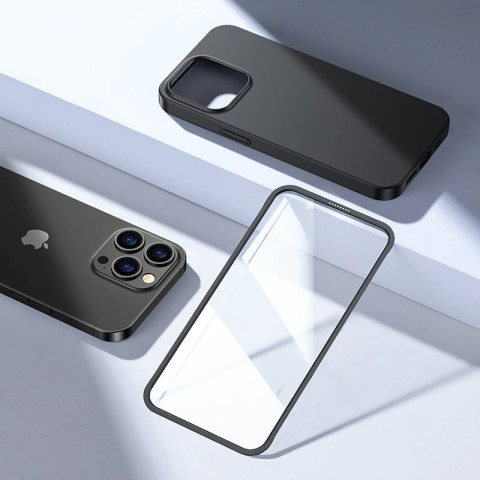 Joyroom 360 Full Case etui pokrowiec do iPhone 13 Pro obudowa na tył i przód + szkło hartowane czarny (JR-BP935 black) Joyroom 360 Full Case etui pokrowiec do iPhone 13 Pro obudowa na tył i przód + szkło hartowane czarny (JR-BP935 black)
