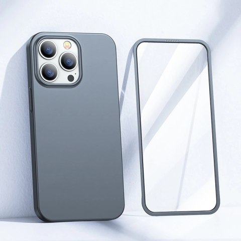 Joyroom 360 Full Case etui pokrowiec do iPhone 13 Pro obudowa na tył i przód + szkło hartowane szary (JR-BP935 tranish) Joyroom 360 Full Case etui pokrowiec do iPhone 13 Pro obudowa na tył i przód + szkło hartowane szary (JR-BP935 tranish)
