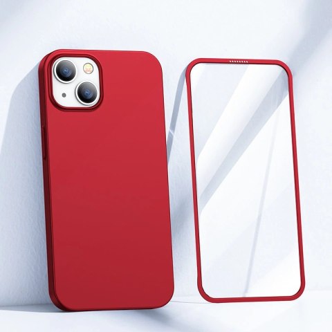 Joyroom 360 Full Case etui pokrowiec do iPhone 13 obudowa na tył i przód + szkło hartowane czerwony (JR-BP927 red) Joyroom 360 Full Case etui pokrowiec do iPhone 13 obudowa na tył i przód + szkło hartowane czerwony (JR-BP927 red)