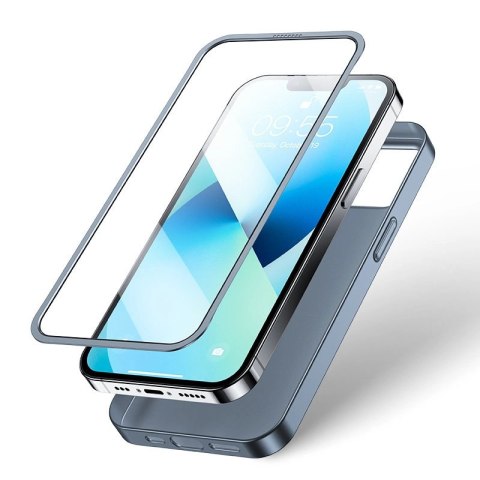 Joyroom 360 Full Case etui pokrowiec do iPhone 13 obudowa na tył i przód + szkło hartowane szary (JR-BP927 tarnish) Joyroom 360 Full Case etui pokrowiec do iPhone 13 obudowa na tył i przód + szkło hartowane szary (JR-BP927 tarnish)