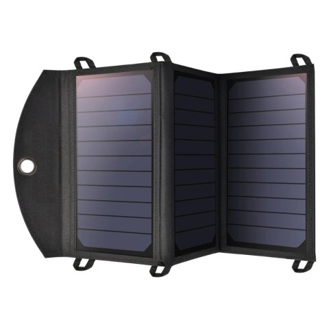 Ładowarka Choetech SC001 solarna składana 19W 2x USB-A - czarna Ładowarka Choetech SC001 solarna składana 19W 2x USB-A - czarna