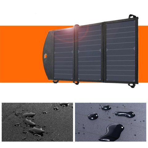 Ładowarka Choetech SC001 solarna składana 19W 2x USB-A - czarna Ładowarka Choetech SC001 solarna składana 19W 2x USB-A - czarna