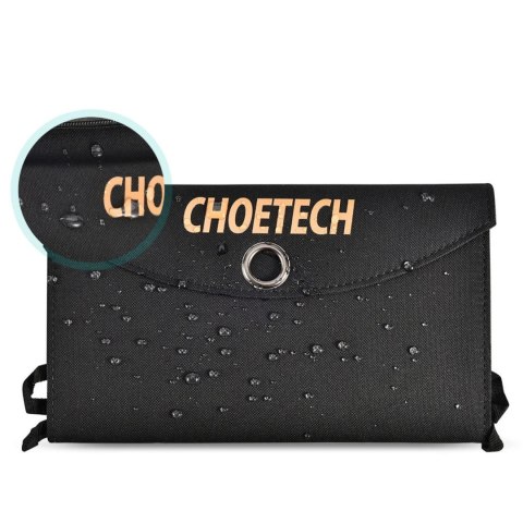 Ładowarka Choetech SC001 solarna składana 19W 2x USB-A - czarna Ładowarka Choetech SC001 solarna składana 19W 2x USB-A - czarna