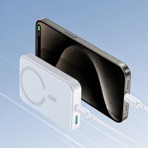 Powerbank Joyroom JR-W020 20W 10000mAh MagSafe + kabel USB-C - USB-C 0.25m - biały Powerbank Joyroom JR-W020 20W 10000mAh MagSafe + kabel USB-C - USB-C 0.25m - biały