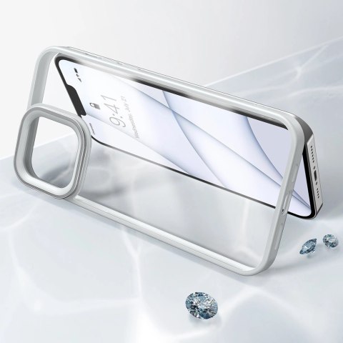 Baseus Crystal Phone Case pancerne etui do iPhone 13 Pro z żelową ramką szary (ARJT000413) Baseus Crystal Phone Case pancerne etui do iPhone 13 Pro z żelową ramką szary (ARJT000413)
