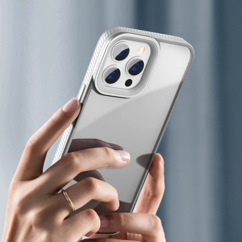Baseus Crystal Phone Case pancerne etui do iPhone 13 Pro z żelową ramką szary (ARJT000413) Baseus Crystal Phone Case pancerne etui do iPhone 13 Pro z żelową ramką szary (ARJT000413)