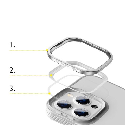 Baseus Crystal Phone Case pancerne etui do iPhone 13 Pro z żelową ramką szary (ARJT000413) Baseus Crystal Phone Case pancerne etui do iPhone 13 Pro z żelową ramką szary (ARJT000413)