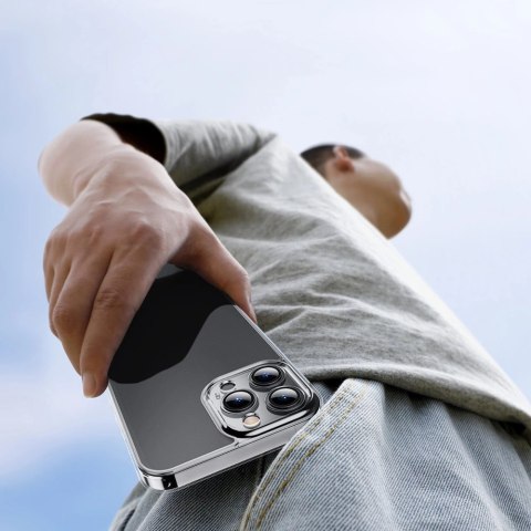 Baseus Frosted Glass Case etui pokrowiec do iPhone 13 Pro Max sztywna obudowa z żelową ramką przezroczysty (ARWS000202) Baseus Frosted Glass Case etui pokrowiec do iPhone 13 Pro Max sztywna obudowa z żelową ramką przezroczysty (ARWS000202)