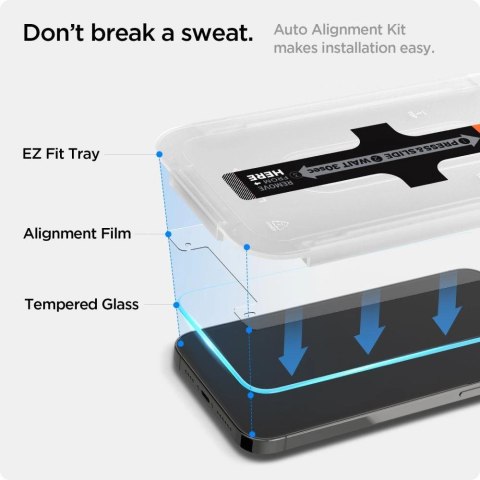 Szkło hartowane Spigen Glas.tR EZ Fit na iPhone 13 / 13 Pro / 14 - 2 szt. Szkło hartowane Spigen Glas.tR EZ Fit na iPhone 13 / 13 Pro / 14 - 2 szt.