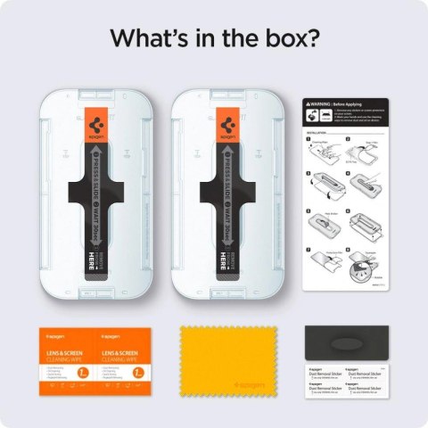 Szkło hartowane Spigen Glas.tR EZ Fit na iPhone 13 / 13 Pro / 14 - 2 szt. Szkło hartowane Spigen Glas.tR EZ Fit na iPhone 13 / 13 Pro / 14 - 2 szt.