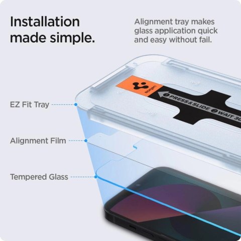Szkło hartowane Spigen Glas.tR EZ Fit na iPhone 13 / 13 Pro / 14 - 2 szt. Szkło hartowane Spigen Glas.tR EZ Fit na iPhone 13 / 13 Pro / 14 - 2 szt.