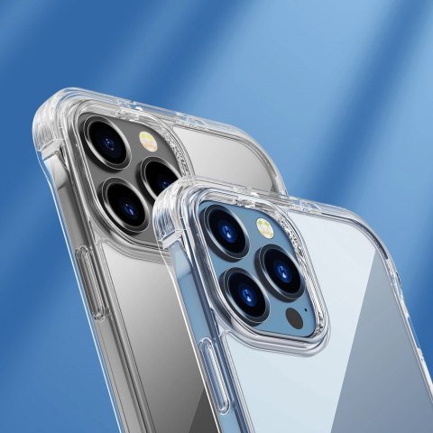 Joyroom Defender Series etui pokrowiec do iPhone 13 Pro Max pancerna obudowa z haczykami podstawką przezroczysty (JR-BP956) Joyroom Defender Series etui pokrowiec do iPhone 13 Pro Max pancerna obudowa z haczykami podstawką przezroczysty (JR-BP956)