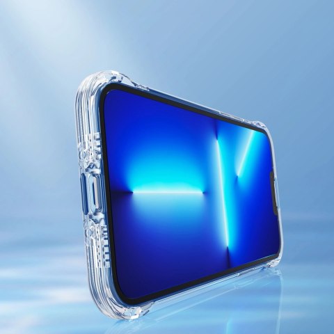 Joyroom Defender Series etui pokrowiec do iPhone 13 Pro Max pancerna obudowa z haczykami podstawką przezroczysty (JR-BP956) Joyroom Defender Series etui pokrowiec do iPhone 13 Pro Max pancerna obudowa z haczykami podstawką przezroczysty (JR-BP956)