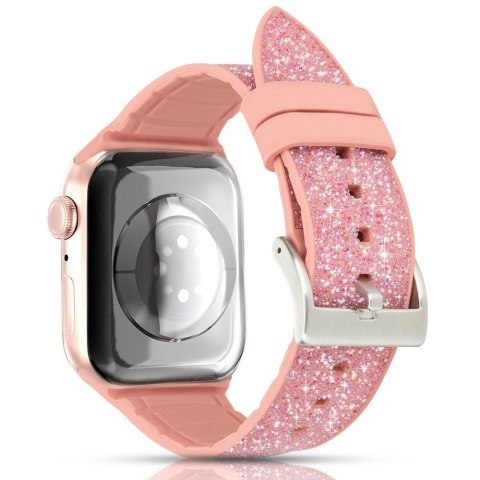 Kingxbar Crystal Fabric Band pasek bransoletka do Watch 6 / SE / 5 / 4 / 3 / 2 (40mm / 38mm) silikonowy pasek kryształowa opaska Kingxbar Crystal Fabric Band pasek bransoletka do Watch 6 / SE / 5 / 4 / 3 / 2 (40mm / 38mm) silikonowy pasek kryształowa opaska