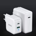Choetech szybka ładowarka sieciowa GaN USB Typ C PD USB-A QC3.0 65W 3,25A biały (PD8002) Choetech szybka ładowarka sieciowa GaN USB Typ C PD USB-A QC3.0 65W 3,25A biały (PD8002)